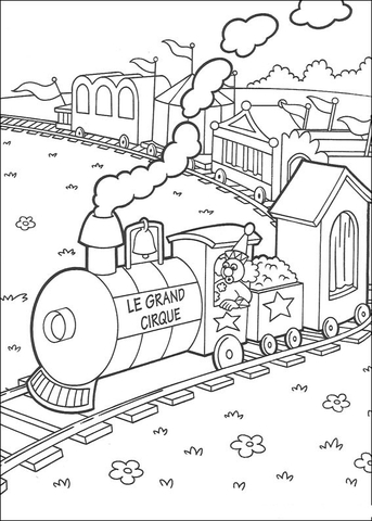 The Train  Coloring Page